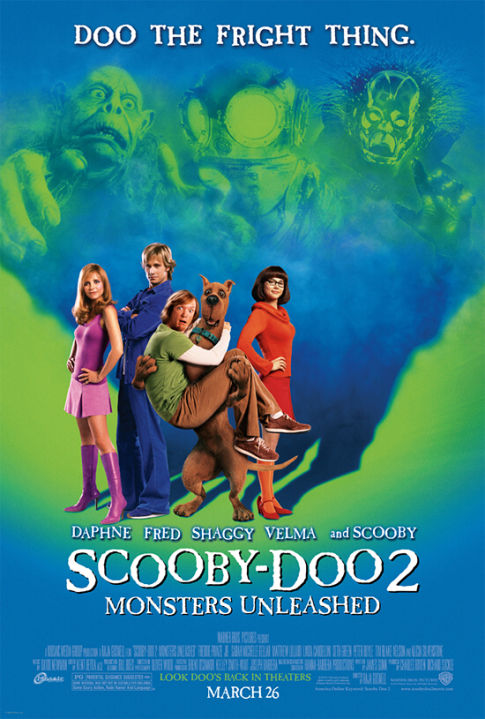 Matthew Lillard, Sarah Michelle Gellar, Linda Cardellini and Freddie Prinze Jr. in Scooby-Doo 2: Monsters Unleashed (2004)