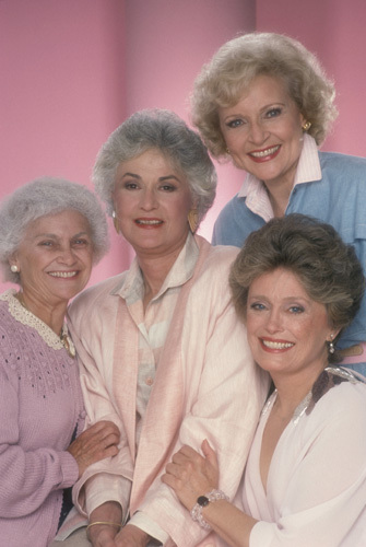 Estelle Getty, Rue McClanahan, Bea Arthur and Betty White in The Golden Girls (1985)