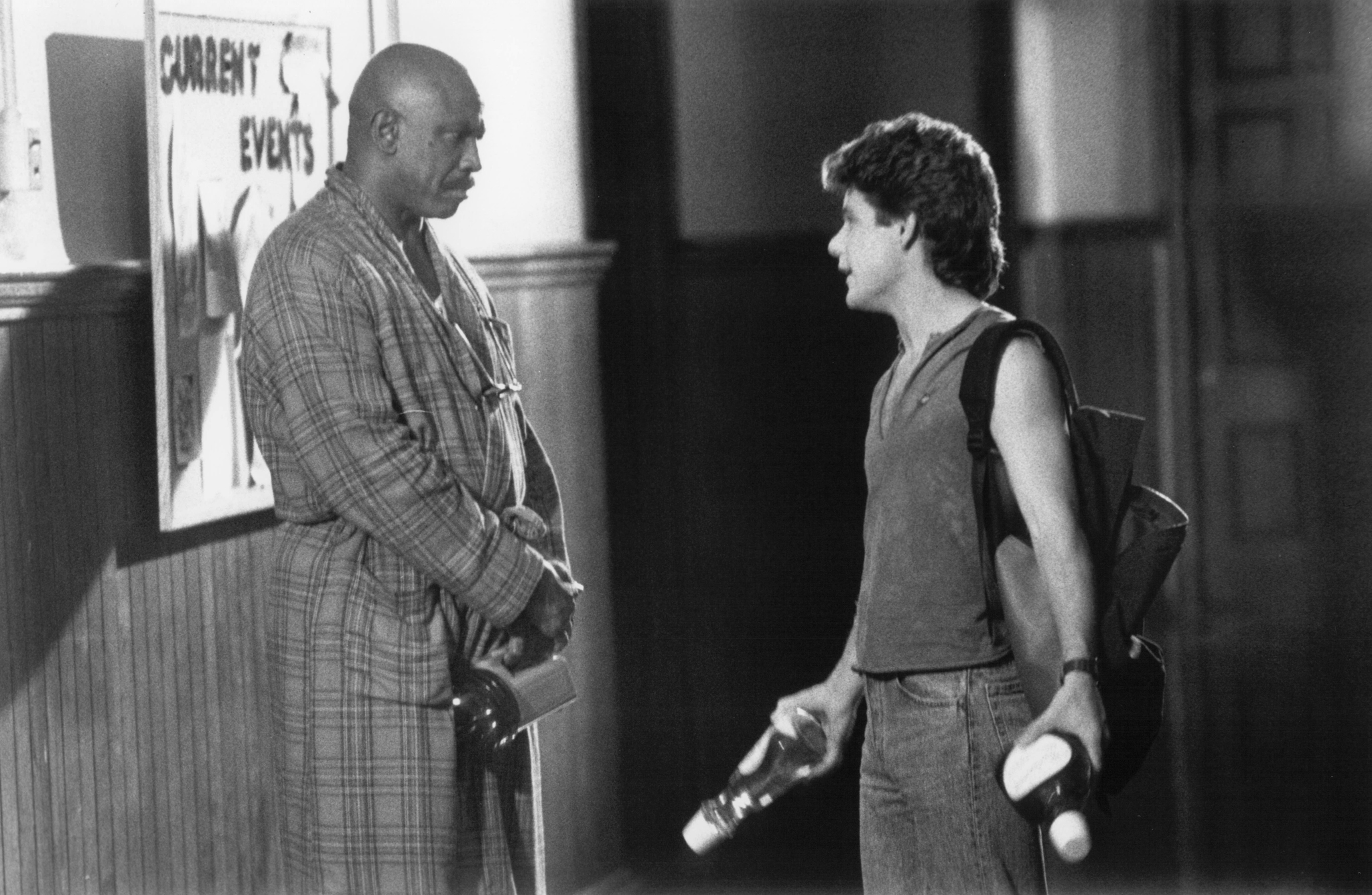 Still of Sean Astin and Louis Gossett Jr. in Toy Soldiers (1991)
