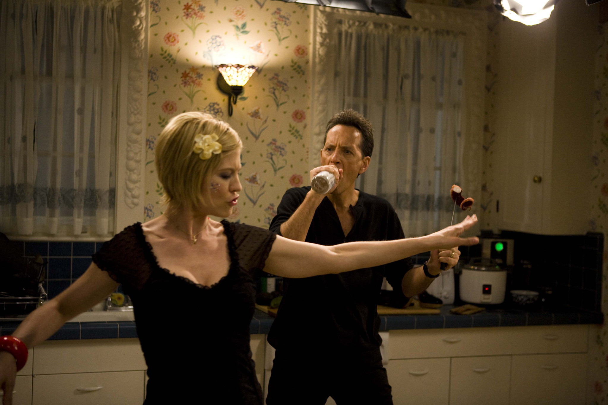 Still of Jenna Elfman and Richard E. Grant in Love Hurts (2009)