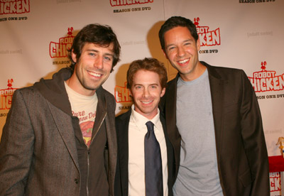 Seth Green, Josh Cooke and Todd Grinnell at event of Robot Chicken (2005)