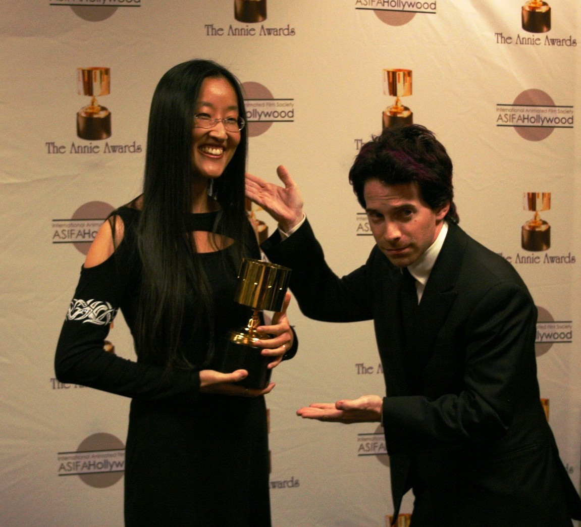 Seth Green and Jennifer Yuh at event of Kung Fu Panda (2008)