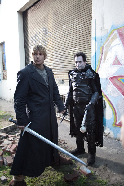 Still of Richard Grieco and Cody Deal in Almighty Thor (2011)
