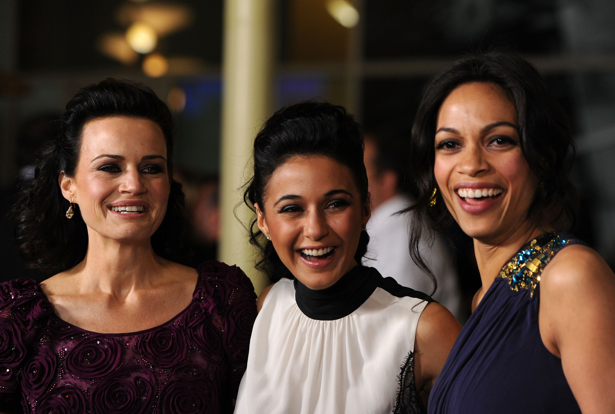 Carla Gugino, Emmanuelle Chriqui and Rosario Dawson at event of Girl Walks Into a Bar (2011)