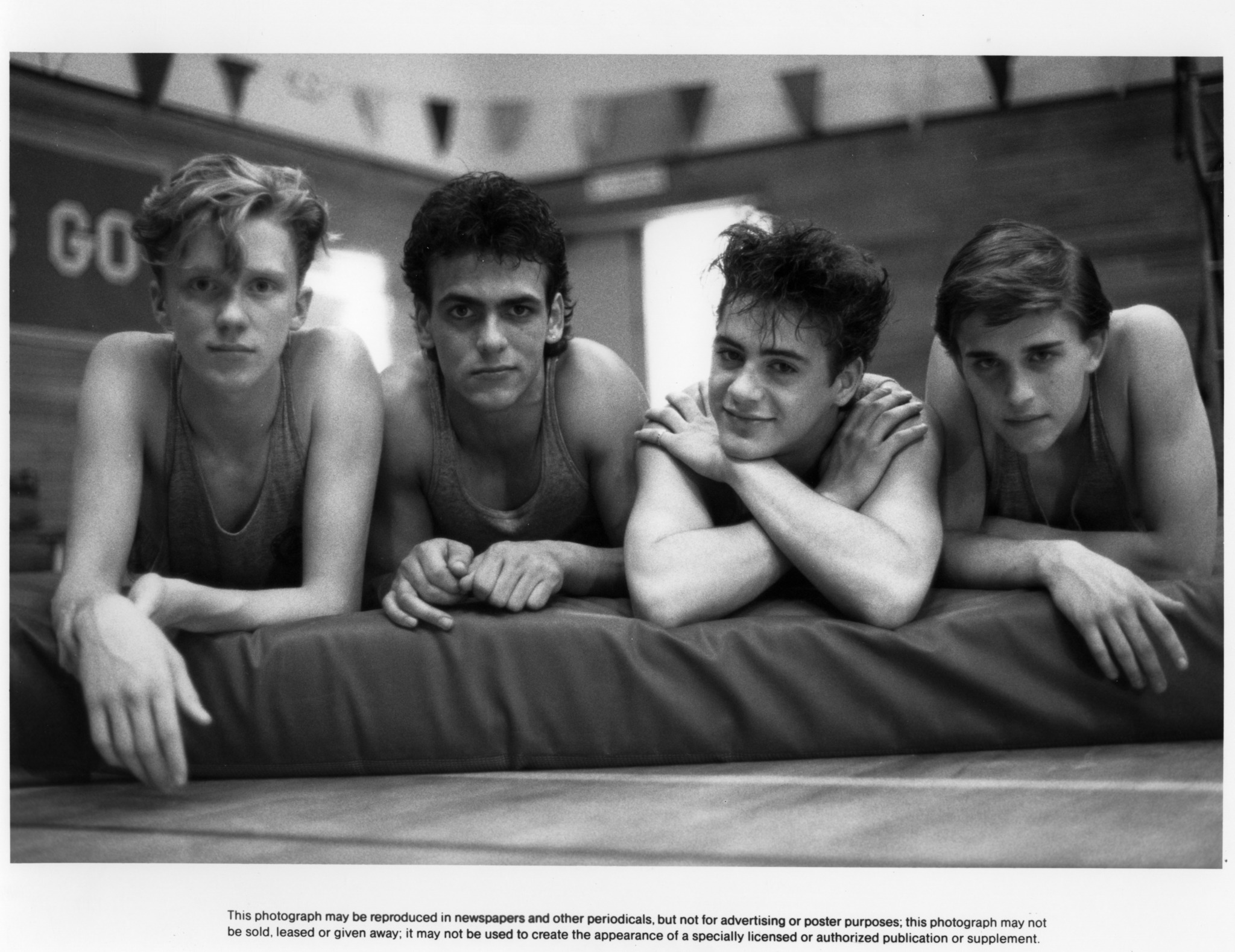 Anthony Michael Hall, Ilan Mitchell-Smith, Robert Rusler and Robert Downey in Weird Science (1985)