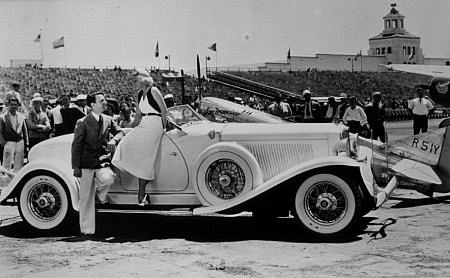 Jean Harlow with her 1932 Auburn Speedster C. 1932
