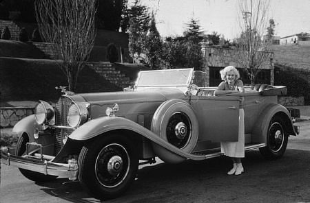 Jean Harlow with her 1932 Packard C. 1932 *M.W.