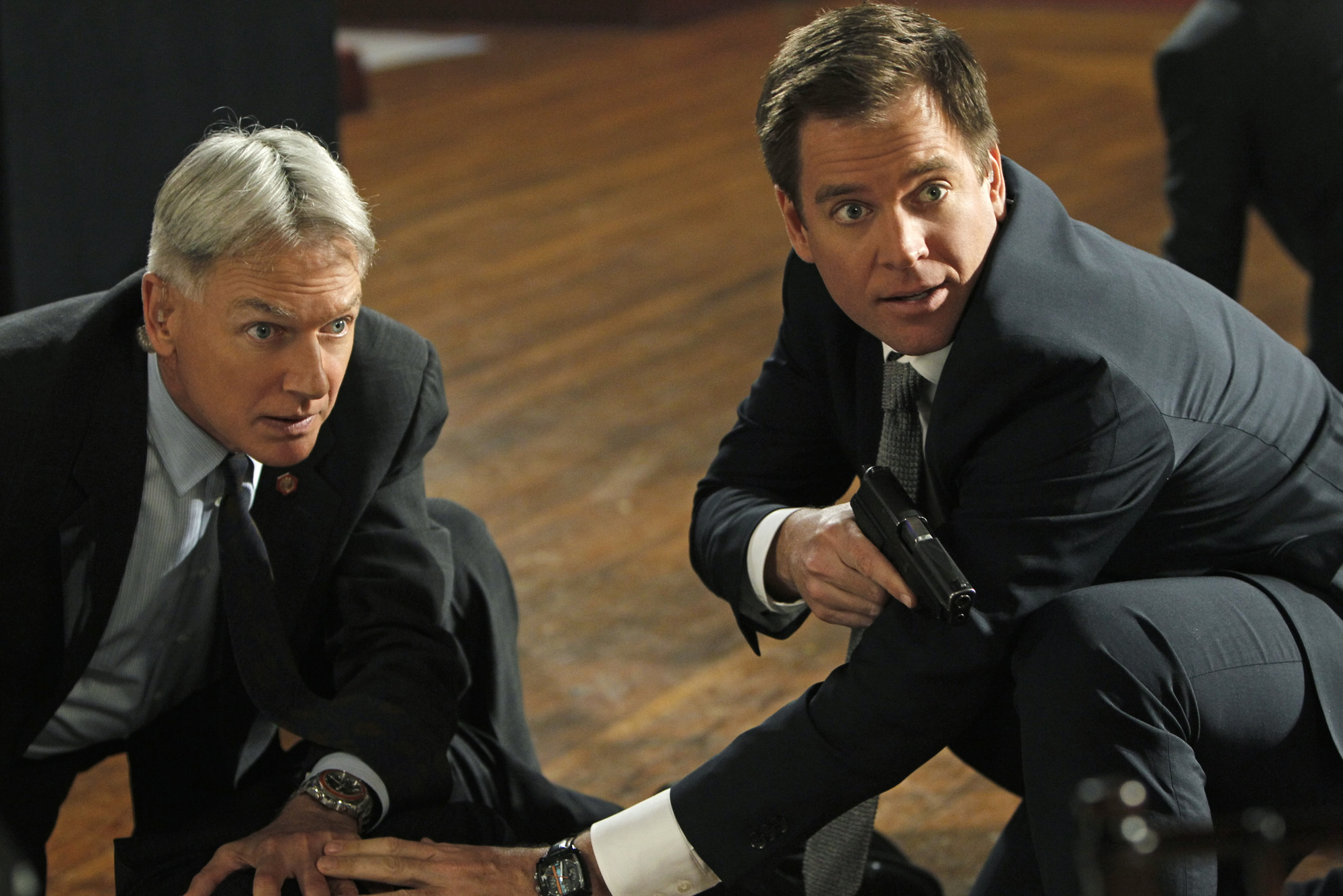 Still of Mark Harmon and Michael Weatherly in NCIS: Naval Criminal Investigative Service (2003)