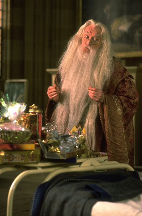 Richard Harris stars as Headmaster Dumbledore