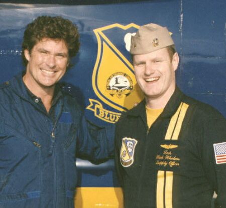 David Hasselhoff visits the Blue Angels for a VIP flight.