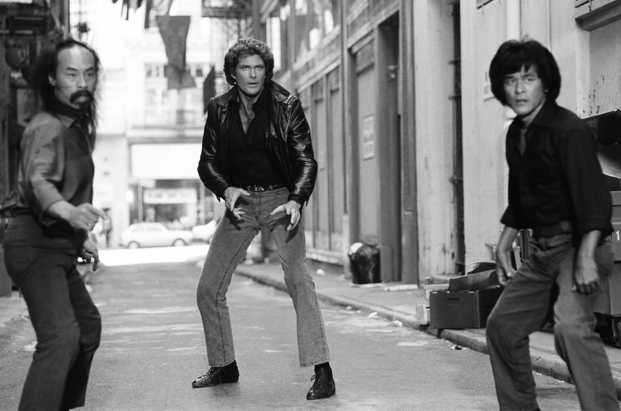Still of David Hasselhoff and Al Leong in Knight Rider (1982)