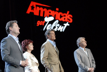 Still of David Hasselhoff, Jerry Springer, Piers Morgan and Sharon Osbourne in America's Got Talent (2006)