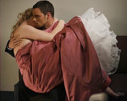 Still of Katherine Heigl and Justin Chambers in Grei anatomija (2005)