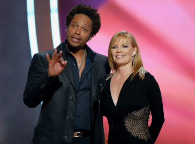 Marg Helgenberger and Gary Dourdan