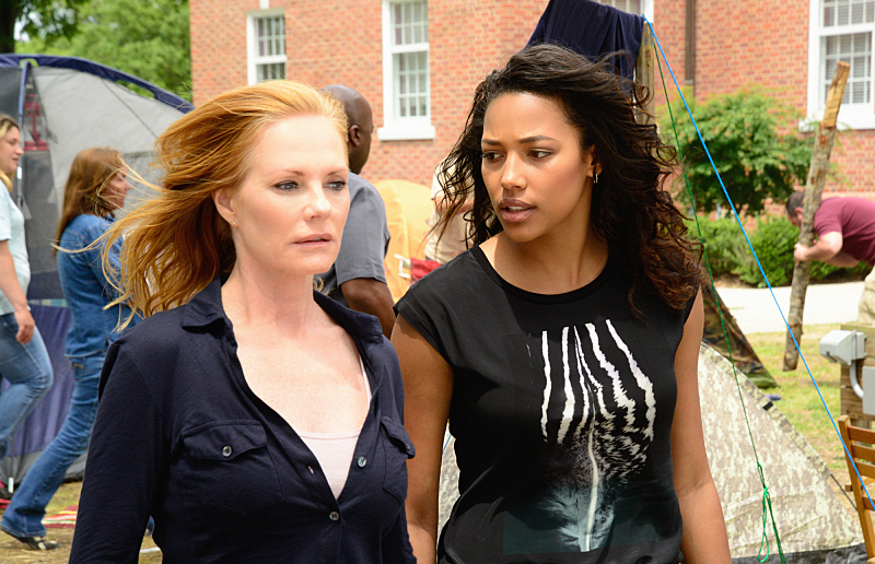 Still of Marg Helgenberger and Kylie Bunbury in Under the Dome (2013)