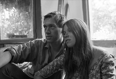 David Carradine and Barbara Hershey at home