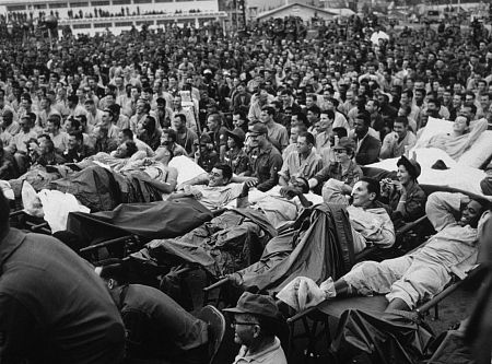 Bob Hope's audience during his U.S.O. Christmas tour in Southeast Asia