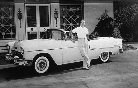 With his 1955 Chevy convertible