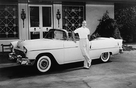Bob Hope with his 1955 Chevrolet convertible *M.W.*