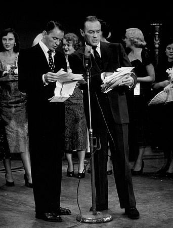 Frank Sinatra and Bob Hope 1952 CBS Olympic Telethon Photo by Gabi Rona