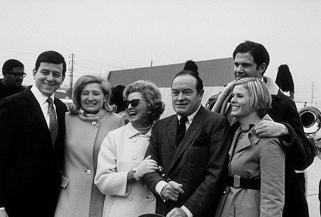 173-445 Bob Hope with wife Dolores and family before leaving for Vietnam on 18th Annual Christmas USO Tour