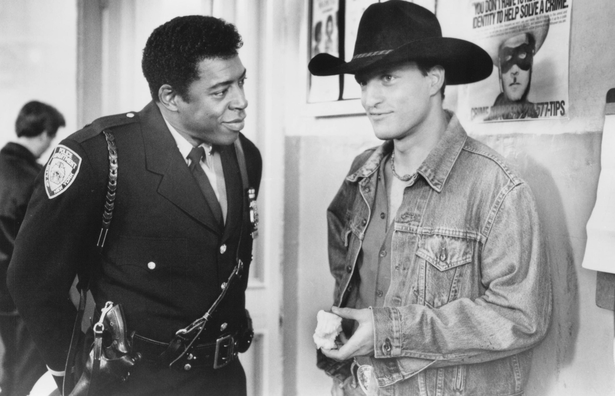 Still of Woody Harrelson and Ernie Hudson in The Cowboy Way (1994)