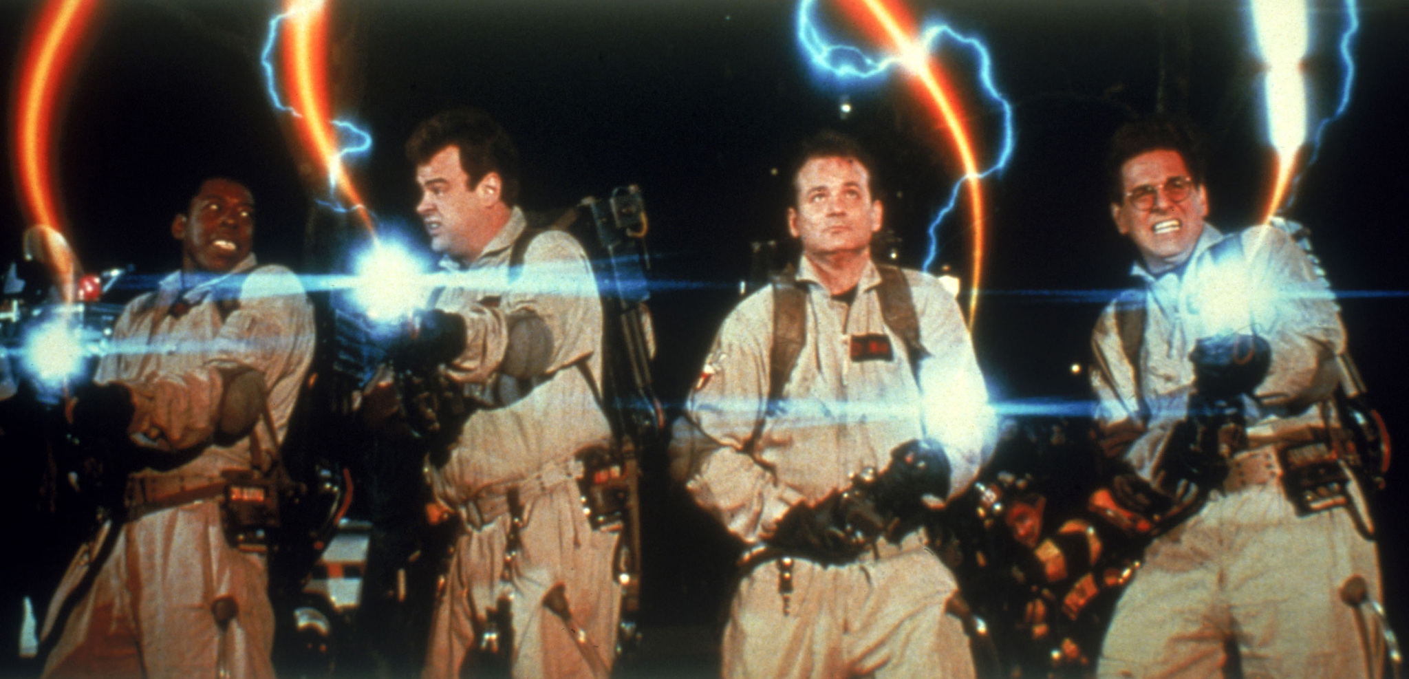 Still of Dan Aykroyd, Bill Murray, Harold Ramis and Ernie Hudson in Ghost Busters (1984)