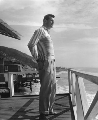Rock Hudson at his Malibu beach home C. 1960