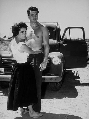 Elizabeth Taylor and Rock Hudson in 