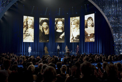 Presenting the Academy Award® for Best Supporting Actress (from left to right): Eva Marie Saint, Whoopi Goldberg, Tilda Swinton, Goldie Hawn and Anjelica Huston at the 81st Annual Academy Awards® at the Kodak Theatre in Hollywood, CA Sunday, February 22, 2009 airing live on the ABC Television Network.