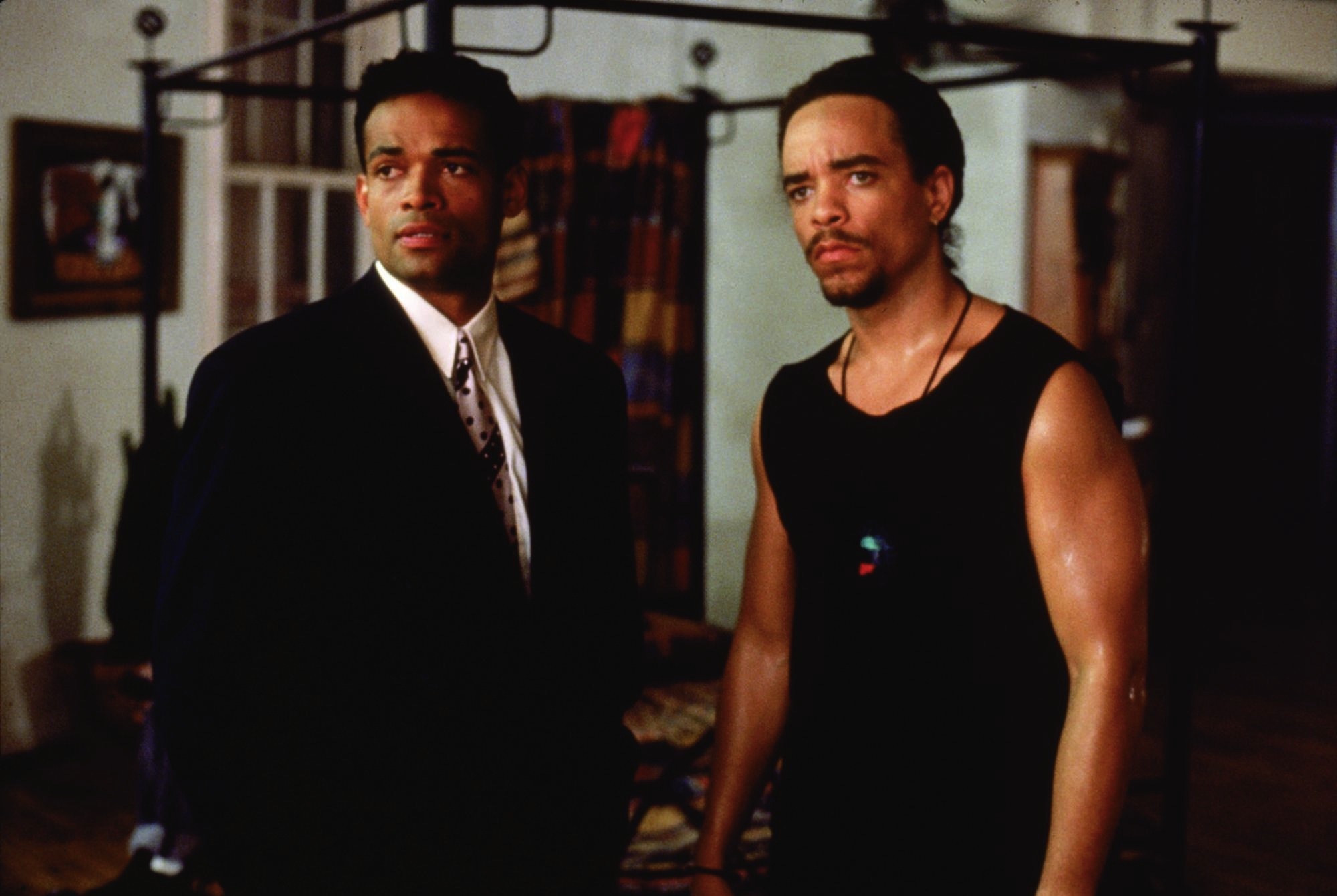 Still of Ice-T and Mario Van Peebles in New Jack City (1991)