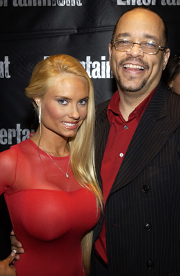 Ice T's Fiancee Coco in a dress of her own design