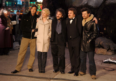 Peter Jackson, Adrien Brody, Jack Black, Andy Serkis and Naomi Watts at event of King Kong (2005)