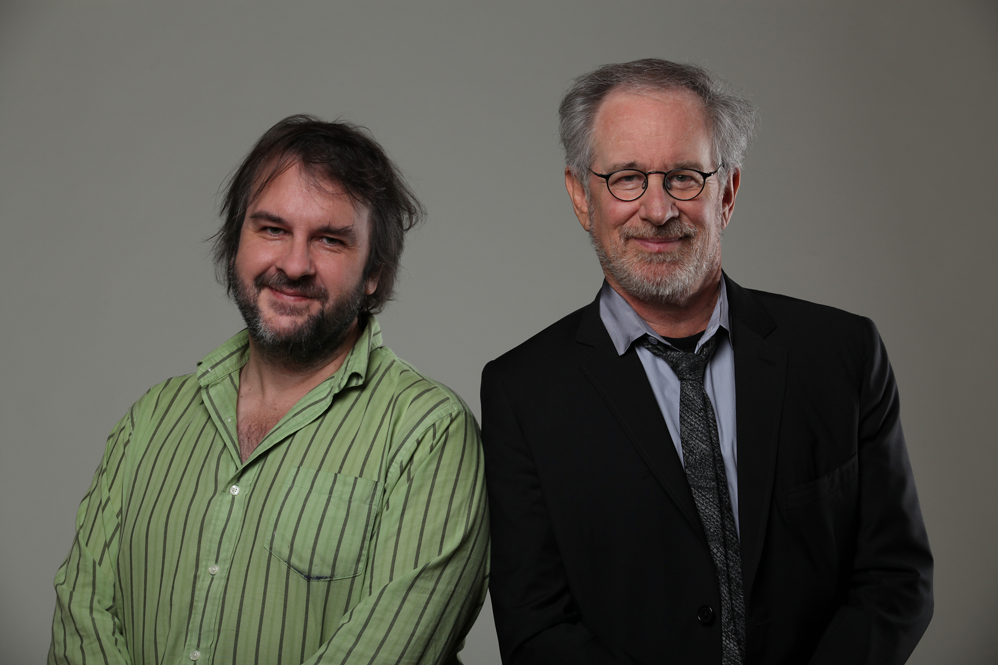 Still of Steven Spielberg and Peter Jackson in Tintino nuotykiai. Vienaragio paslaptis (2011)