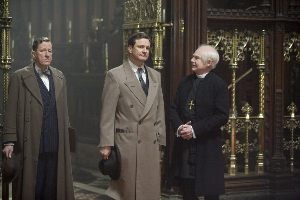 Still of Colin Firth, Derek Jacobi and Geoffrey Rush in Karaliaus kalba (2010)