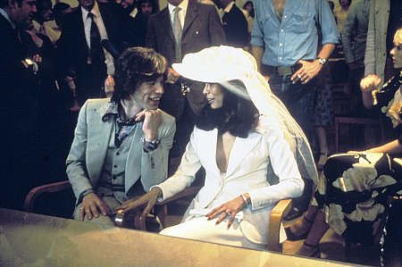 Mick Jagger and Bianca Perez Moreno De Macias on their wedding day in St. Tropez, France May 12, 1971