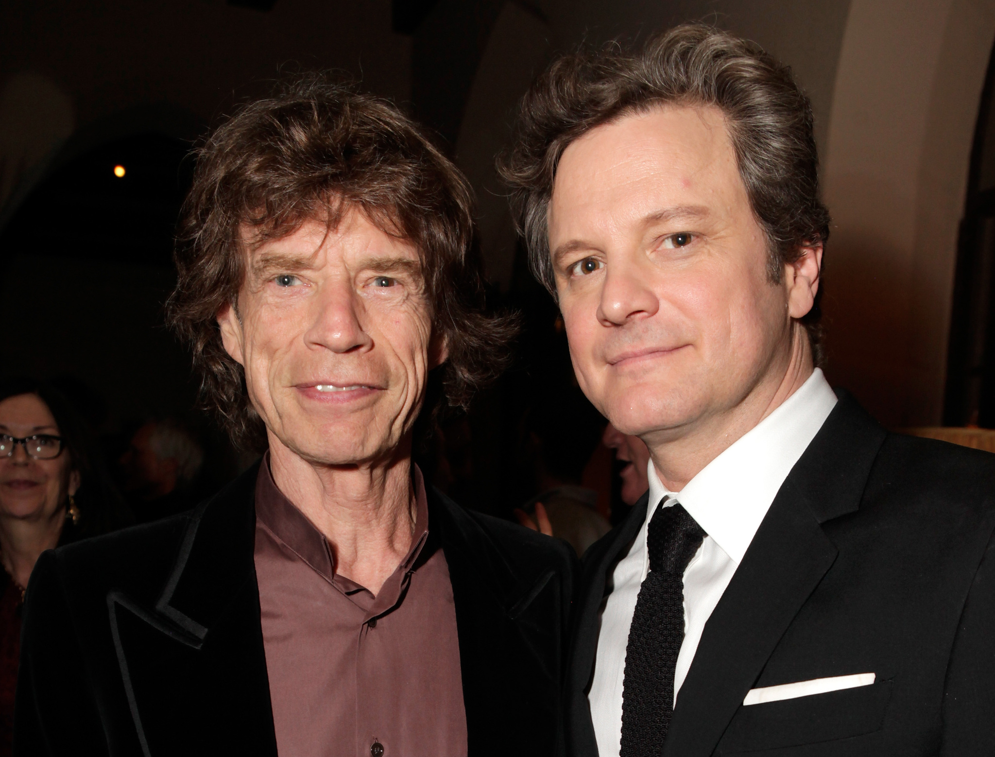 Colin Firth and Mick Jagger