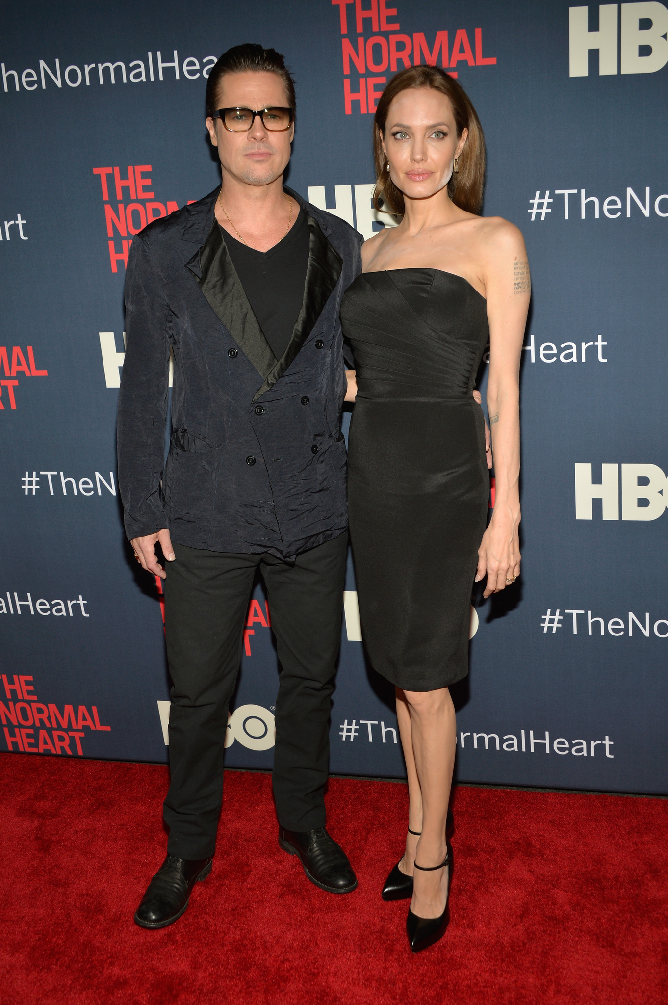 Brad Pitt and Angelina Jolie at event of The Normal Heart (2014)