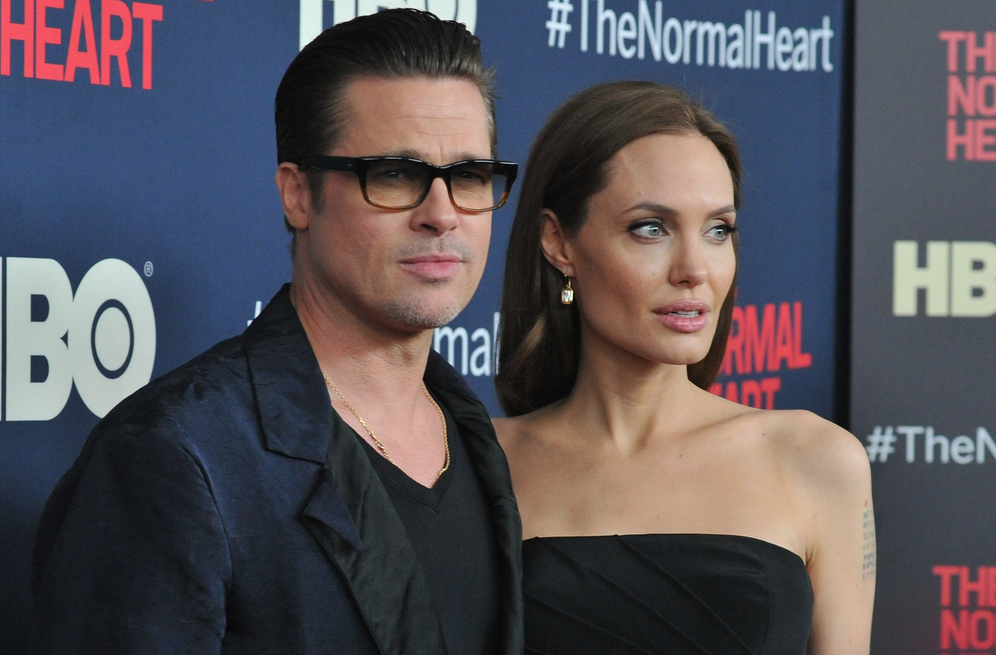 Brad Pitt and Angelina Jolie at event of The Normal Heart (2014)