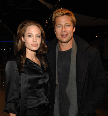 Brad Pitt and Angelina Jolie at event of God Grew Tired of Us: The Story of Lost Boys of Sudan (2006)