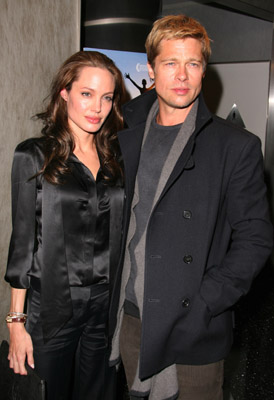 Brad Pitt and Angelina Jolie at event of God Grew Tired of Us: The Story of Lost Boys of Sudan (2006)