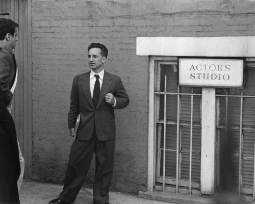 Elia Kazan in front of the Actors Studio in New York City circa 1950s