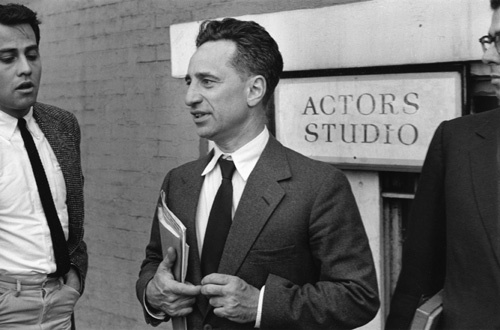 Elia Kazan in front of the Actors Studio in New York City circa 1950s