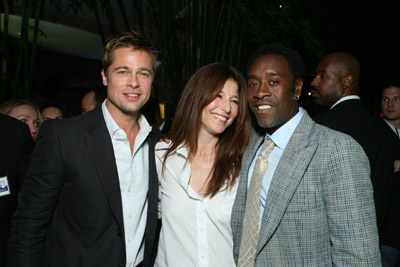 Brad Pitt, Don Cheadle and Catherine Keener at event of Babelis (2006)