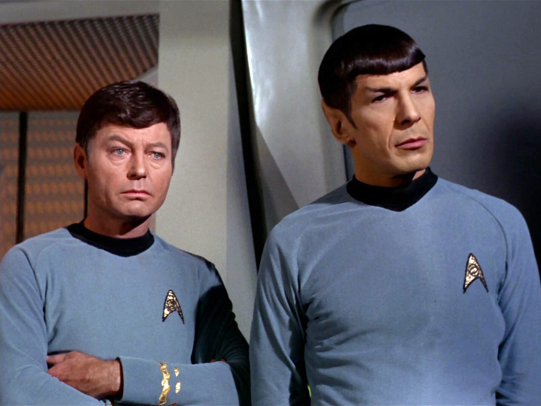 Still of Leonard Nimoy and DeForest Kelley in Star Trek (1966)