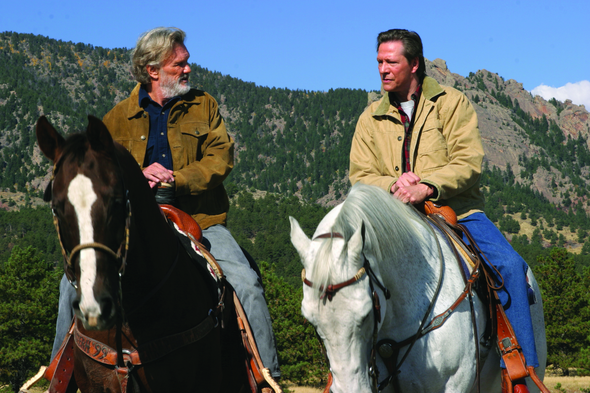 Still of Kris Kristofferson and Chris Cooper in Silver City (2004)