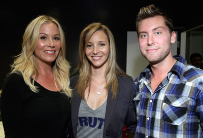 Christina Applegate, Lisa Kudrow and Lance Bass