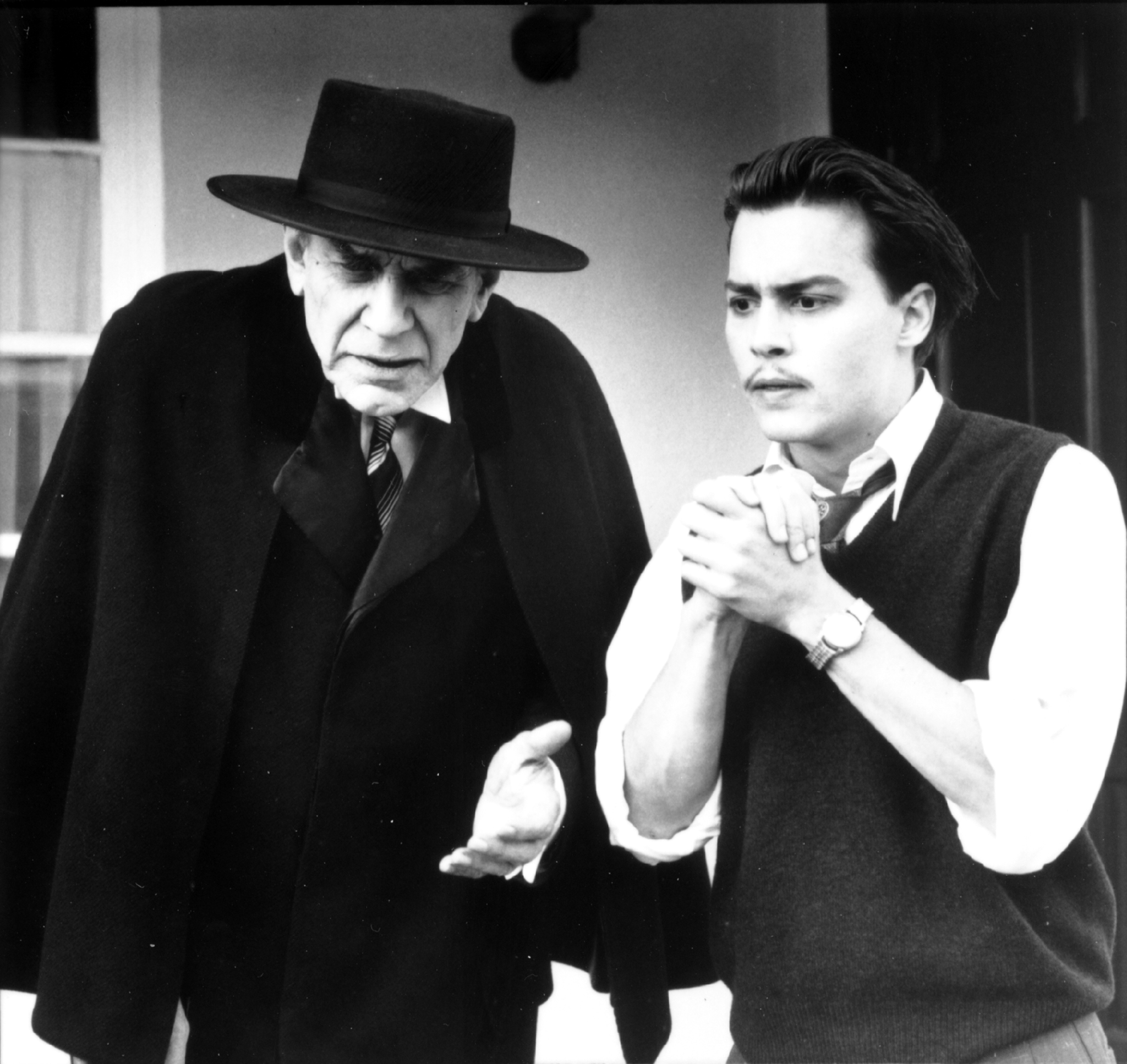Still of Johnny Depp and Martin Landau in Ed Wood (1994)