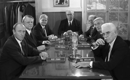 Joe Don Baker, Corbin Bernsen, Martin Landau, Lloyd Bochner, Jack Betts, Alan Charof and Don Moss in The Commission (2003)