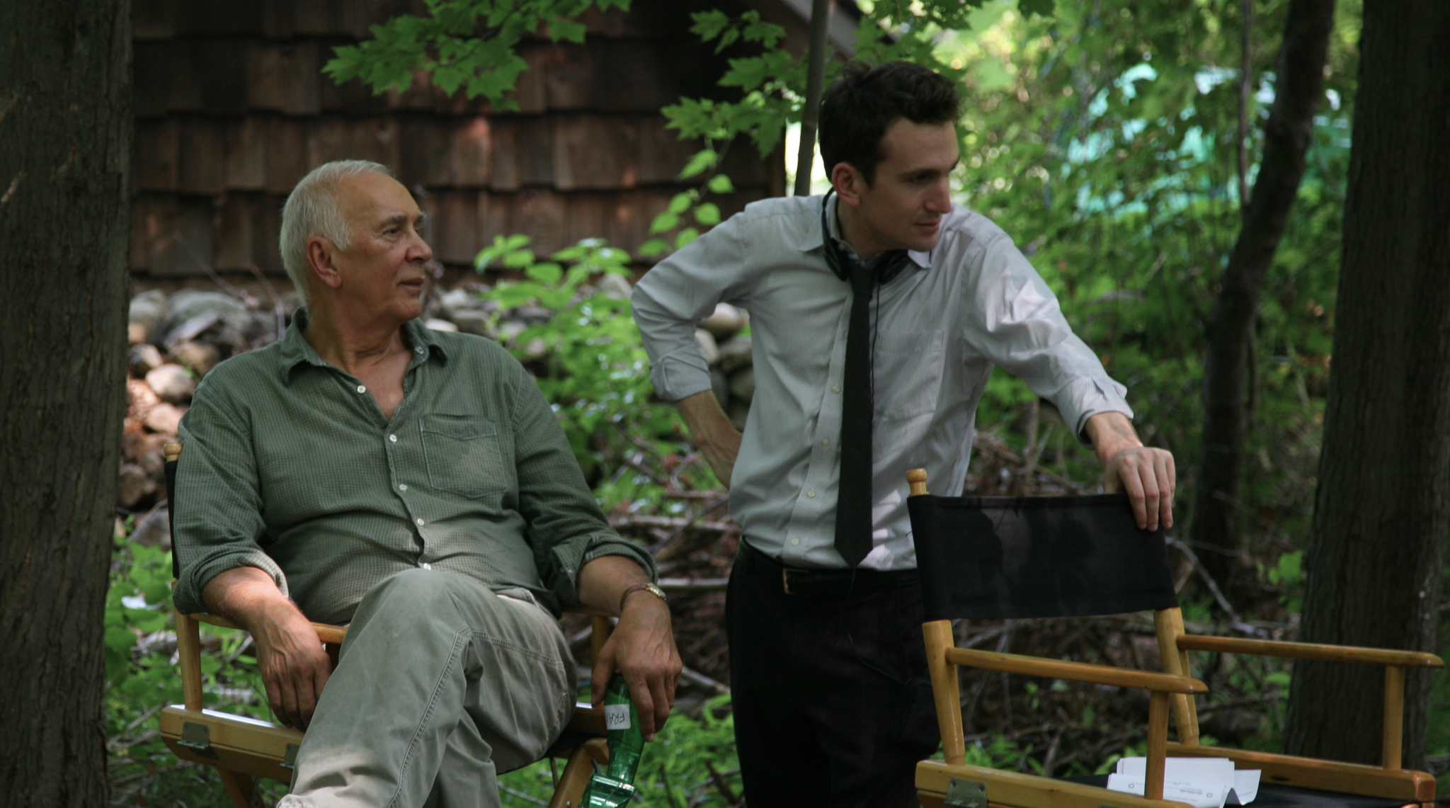 Still of Frank Langella and Jake Schreier in Robot & Frank (2012)